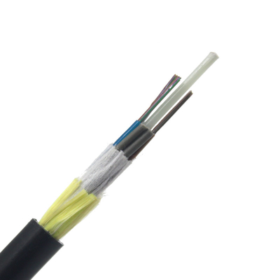24 48 72 144 cabos de fibra ótica exterior do núcleo ADSS para a antena 9.5mm
