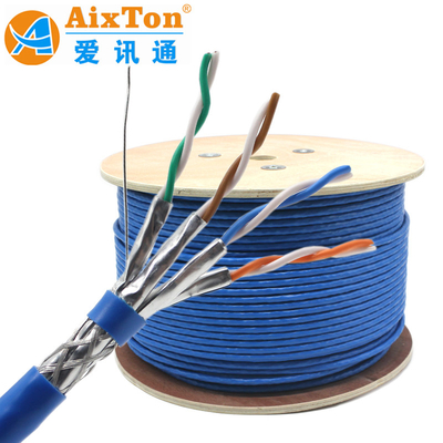SSTP SFTP CAT8 CAT7E Cabo de rede 40G Alta velocidade 2000Mhz Duplo blindado 22AWG 23AWG Fabricante