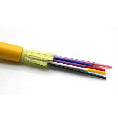 Cabos blindados de fibra óptica de modo único GJFJV GJFJH para distribuição interna 2 4 6 8 10 12 núcleo