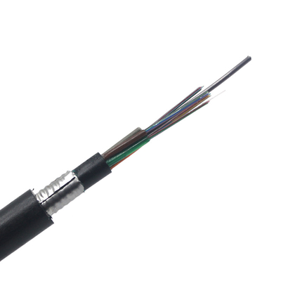 Tambor de madeira 48 núcleo GYTY53 Multimodo cabo de fibra óptica com casaco de PE duplo