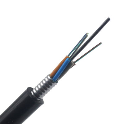 24 núcleo de fibra óptica cabo PE preto revestimento externo de material tubo solto enrolado para ducto