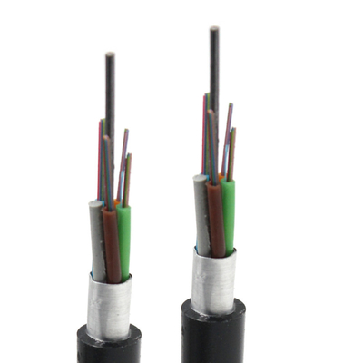 Subterrâneo 4 6 8 16 48 72 Núcleo GYTS Cabo de fibra óptica com PE Preto