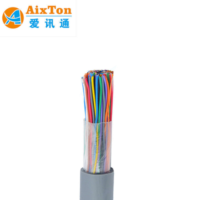 Cable telefônico interior 24Awg 26Awg PVC Jacket Bare Copper/CCA Conductor Communication Cable 100 Pair Type Drop Wire
