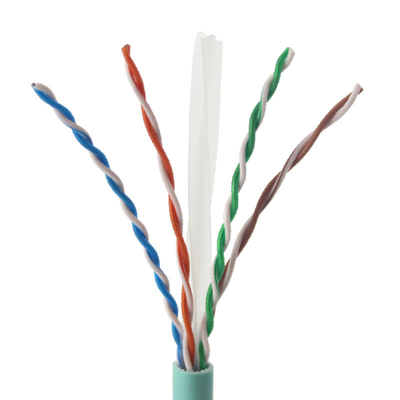 Cable de rede de casa de PVC interior 1000ft/305m Materiais de isolamento PE codificado por cores Cat6A UTP 0,57mm cobre