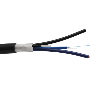 Óptica 12-48-Core Cabos híbridos de cobre Composto de fio de alimentação PE Jacket FTTH SM Tipo de fibra óptica Cabos