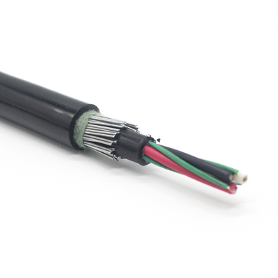12-48 CORE Hybrid Aerial e Duct Fibra Óptica Elétrica Conductor Câmera Cable Elétrico com 12,8 Diâmetro de Jacket