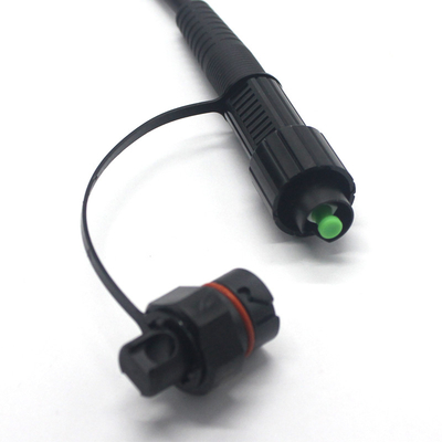 FTTH Armored SC/APC 5.0 Black Corning Fios Ópticos Impermeáveis Cordão de Parche para Caixa de Cabos Contagem de Fibras 2