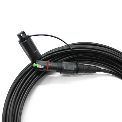 Contagem de fibras 2 Optitap à prova d'água Corning SC APC Connector Fibra Óptica Cordão de Parche com G657a1 G657a2 Modo Único Flat Drop Cable comprimento de onda 1310/1550nm