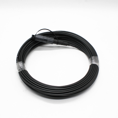 Cordão de parche de fibra óptica à prova d'água preto para compatibilidade do conector Corning Optitap personalizado