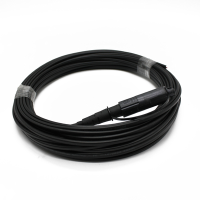 Cabos impermeáveis de fibra óptica de parche de cordão cor preta FTTH blindado SC/APC 5.0 para cabos de queda