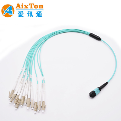 OM3/OM4 MPO Connector 12 Fiber MPO Trunk Cable 8/12/24F MTP MPO Cable para Data Center Room