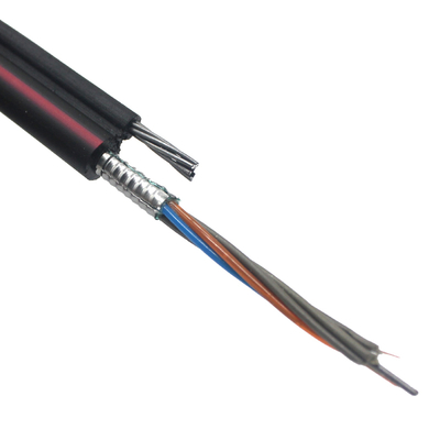 Cabo de fibra óptica blindado aéreo de 1-144 núcleos em forma de 8, 1KM 2KM 4KM, preto, externo, FTTH, autossustentado, GYTC8S