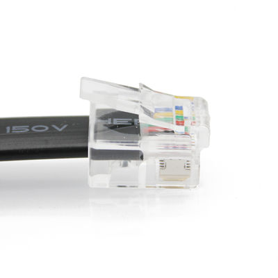 Custom RJ12 RJ11 Telephone Cable 6P6C 6P4C With Flat Cable Voice Phone Cord